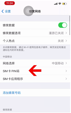 长征镇苹果14维修网分享如何给iPhone14的SIM卡设置密码 