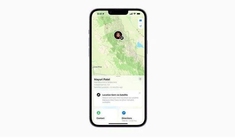 长征镇苹果14维修分享iPhone14系列中 FindMy功能通过卫星分享位置方法教程 